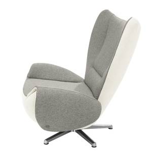 Fauteuil design Tom Tissu jaune moutarde / Gris marron - Blanc / Gris