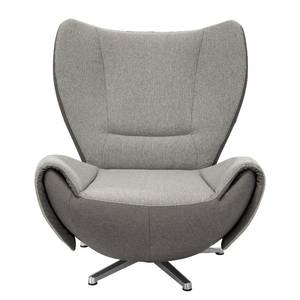 Fauteuil design Tom Tissu jaune moutarde / Gris marron - Marron gris