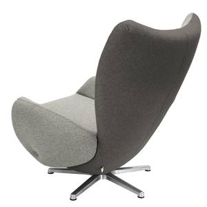 Designersessel Tom Webstoff Grau / Braun