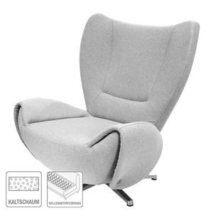 Fauteuil pivotant Tom Tissu jaune moutarde - Gris clair