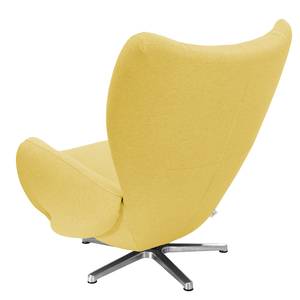 Fauteuil pivotant Tom Tissu jaune moutarde - Jaune maïs