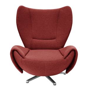 Fauteuil pivotant Tom Tissu jaune moutarde - Rouge