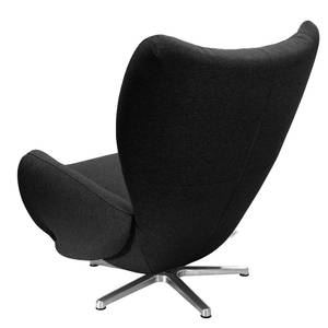 Fauteuil pivotant Tom Tissu jaune moutarde - Noir