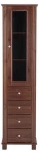 Armoire haute RETRO HC45 1D4D Marron - Bois manufacturé - Matière plastique - 45 x 180 x 36 cm