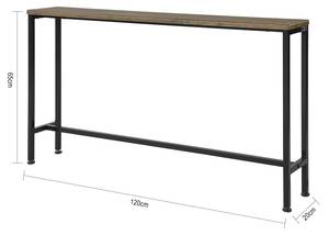 Table Console FSB19-N Marron - Hauteur : 65 cm