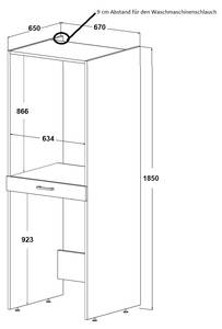 Waschmaschinenschrank Roomart Atlantic Höhe: 205 cm