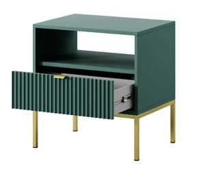 Table de chevet LABRADOR AVON S54 Vert émeraude - Doré