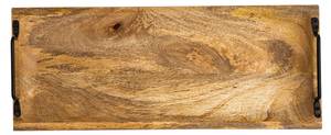 Holztablett Deko Holz Braun - Massivholz - 50 x 7 x 20 cm