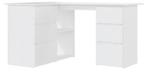 Schreibtisch Weiß - Holzwerkstoff - Massivholz - 100 x 76 x 145 cm
