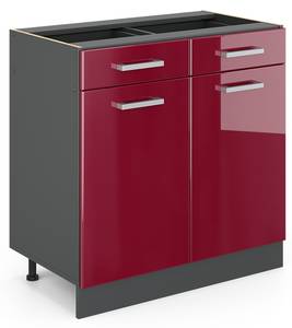 Küchenunterschrank R-Line 34922 Anthrazit - Hochglanz Bordeaux