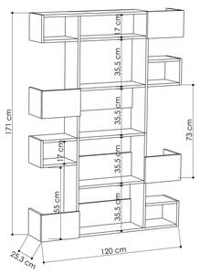 Bücherregal Dpiron Cremeweiß