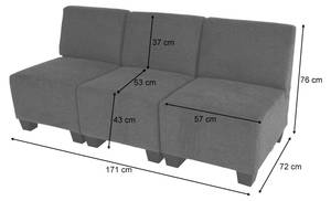 Modular 3-Sitzer Sofa Couch Lyon Anthrazit