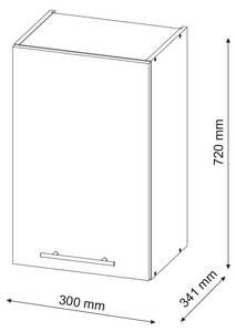 Badschrank Fame-Line 43564 Grau - Weiß - Holzwerkstoff - 30 x 72 x 35 cm