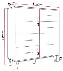 Highboard Lotta Eiche