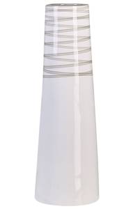 Vase décoratif TARRAGONA Gris - Blanc - Céramique - 19 x 57 x 19 cm