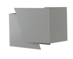 Wandleuchte BLOX Silber - Metall - 17 x 13 x 14 cm
