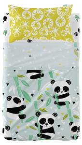 Panda garden blue Bettlaken-set 180 x 120 cm