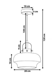 Lampe suspension WILTZ Gris - Gris lumineux - Translucide