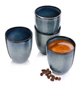 Kaffeebecher Darwin 4er Set 180ml Blau - Stein - 27 x 9 x 9 cm