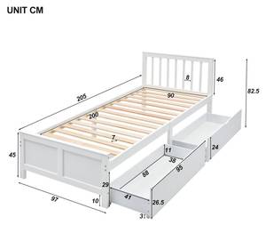 Holzbett Theo Breite: 97 cm