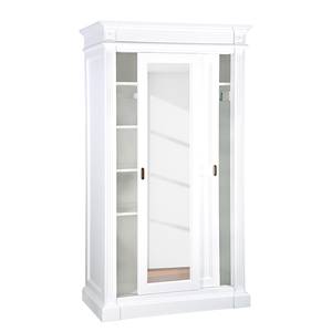 Armoire de vestibule Carlone Pin massif Blanc - Blanc