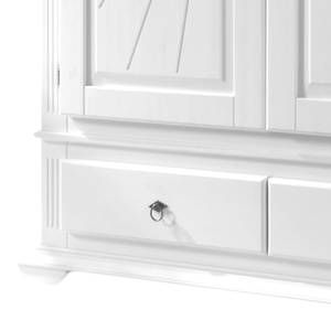 Armoire de vestibule Lyon Pin massif - Lasure blanche