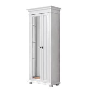 Armoire de vestibule Nolan III Pin noueux massif - Lasure blanche