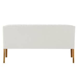 Banquette Austin Tissu - Chêne massif - Blanc / Chêne - Largeur : 170 cm