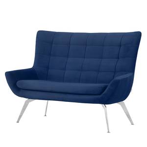 Diningsofa Narita (2-Sitzer) Webstoff / Metall - Marineblau