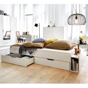 Lit double KiYDOO smart I Blanc alpin - 140 x 200cm