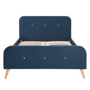 Gestoffeerd bed Klink geweven stof - Donkerblauw - 180 x 200cm