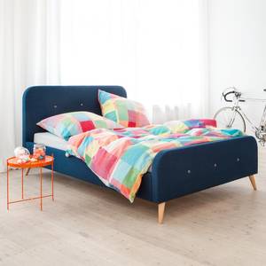 Gestoffeerd bed Klink geweven stof - Donkerblauw - 180 x 200cm