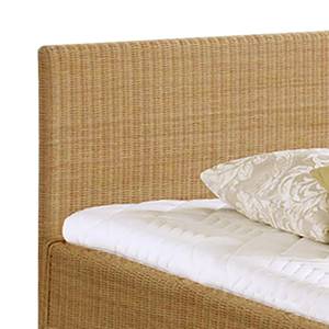 Tweepersoonsbed Osby rotan - Beige - 140 x 200cm