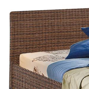 Doppelbett Osby Rattan - Braun - 140 x 200cm