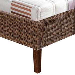 Doppelbett Osby Rattan - Braun - 180 x 200cm