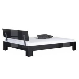 Doppelbett Perleto Hochglanz - Hochglanz Schwarz - 160 x 200cm