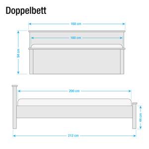 Tweepersoonsbed Rosenheim alpinewit - 160 x 200cm - Geen opbergruimte