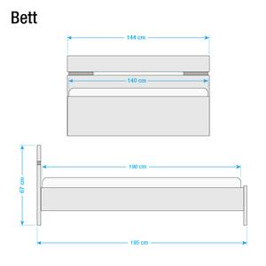 Doppelbett Tierce Akazie Dekor