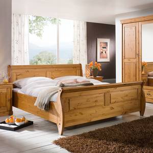 Doppelbett Zillertal Kiefer massiv - 180 x 200 cm - Honig