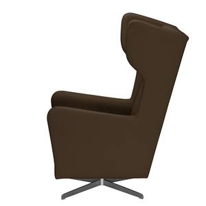 Fauteuil pivotant Bucoli Tissu structuré - Marron