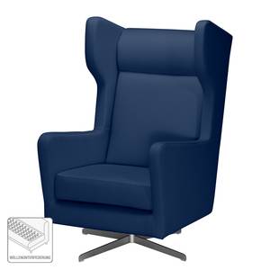 Fauteuil pivotant Bucoli Tissu structuré - Bleu foncé