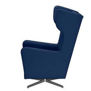 Draaifauteuil Bucoli structuurstof - Donkerblauw