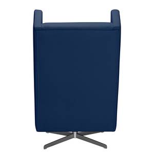 Fauteuil pivotant Bucoli Tissu structuré - Bleu foncé