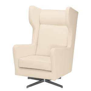 Fauteuil pivotant Bucoli Tissu structuré - Ecru