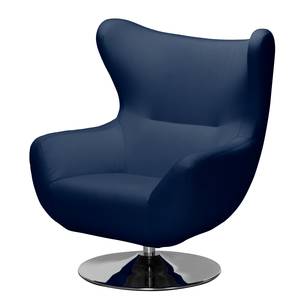 Draaifauteuil Burns geweven stof Donkerblauw