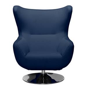 Fauteuil pivotant Burns Tissu - Bleu foncé