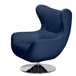 Fauteuil pivotant Burns Tissu - Bleu foncé