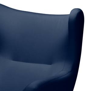 Fauteuil pivotant Burns Tissu - Bleu foncé