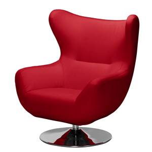 Fauteuil pivotant Burns Tissu - Rouge