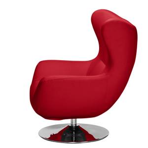 Fauteuil pivotant Burns Tissu - Rouge